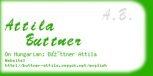 attila buttner business card